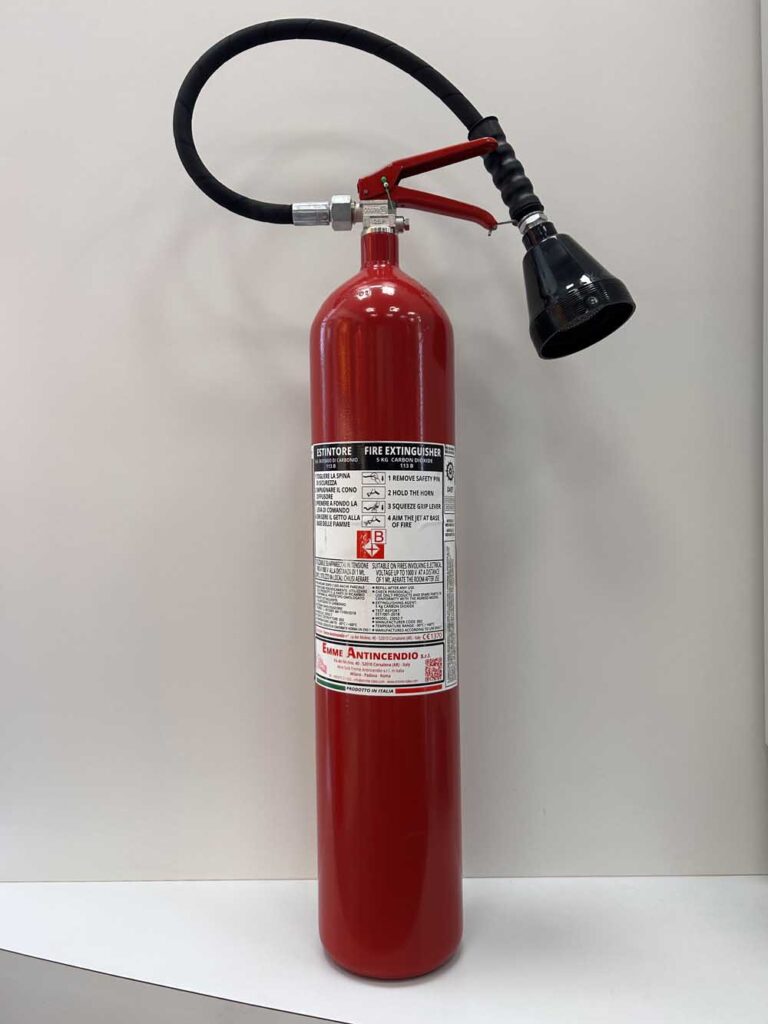 Estintore CO2 Portatile 5kg - Omologato, Con Staffa E Cartello, Per Interni - Foto 3